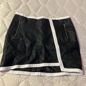 leather mini skirt
